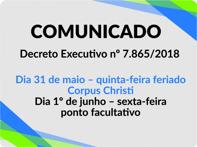 Funcionamento dos órgãos públicos municipais no feriado de Corpus Christi