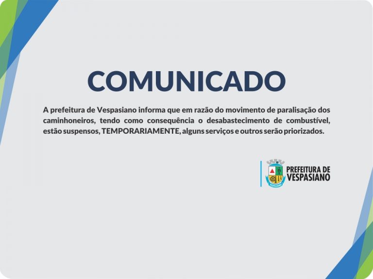 Confira como estão os serviços prestados pela prefeitura com a falta de combustíveis