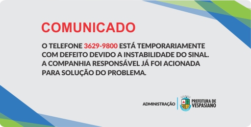 Telefone da prefeitura com defeito