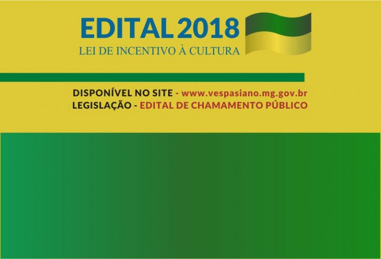 EDITAL LEI DE INCENTIVO À CULTURA