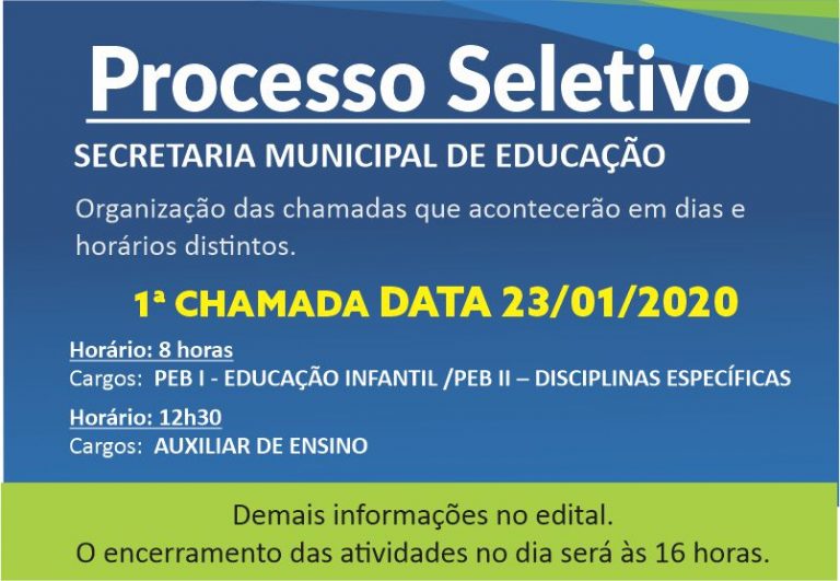 Resultado Final Processo Seletivo 005/2019