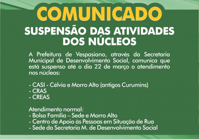 Suspensão de atividades