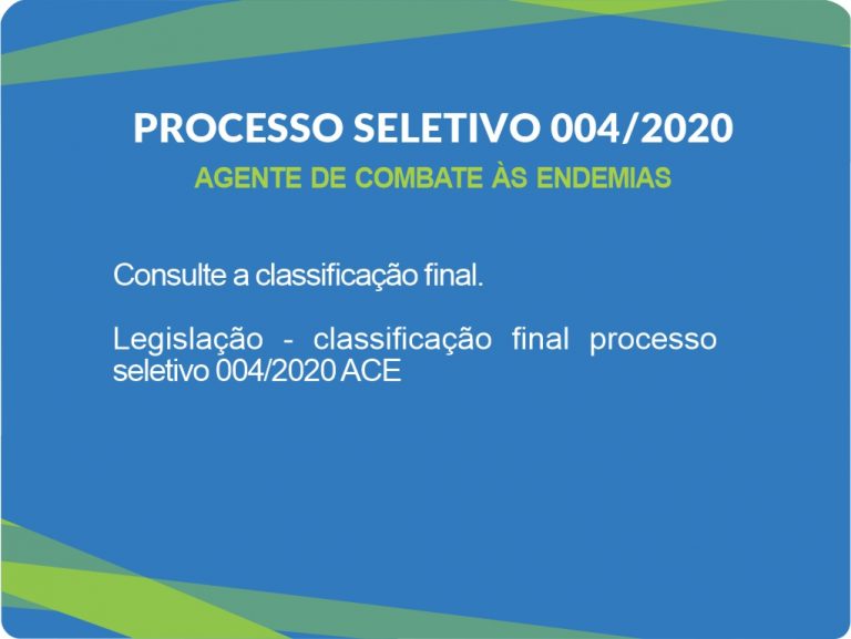 Resultado Processo Seletivo ACE