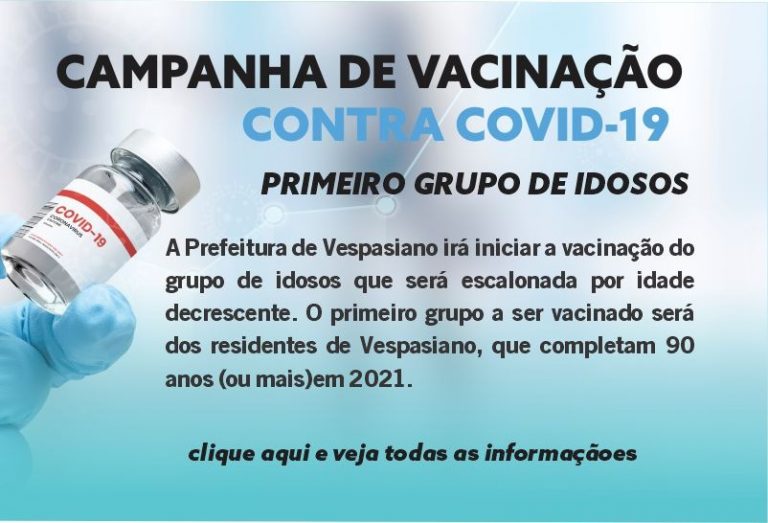 Vacinação idosos acima 90 anos