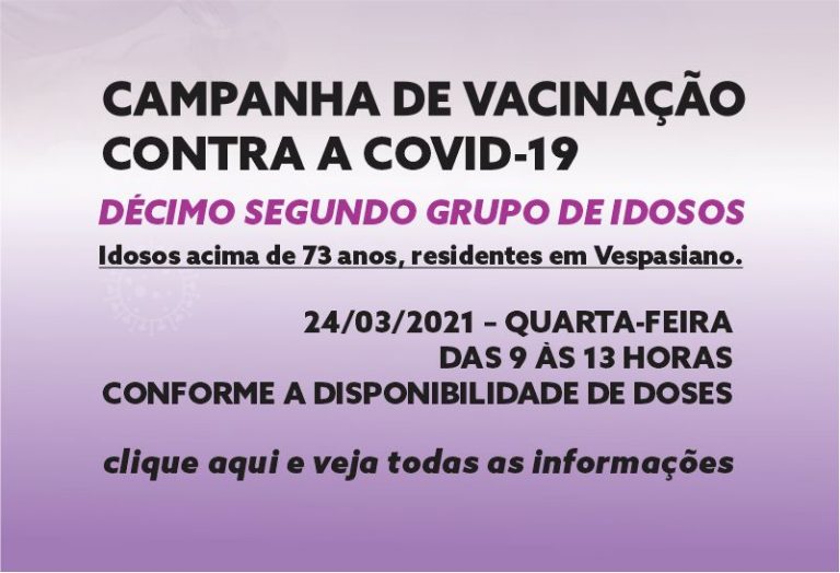 Vacinação 73 anos