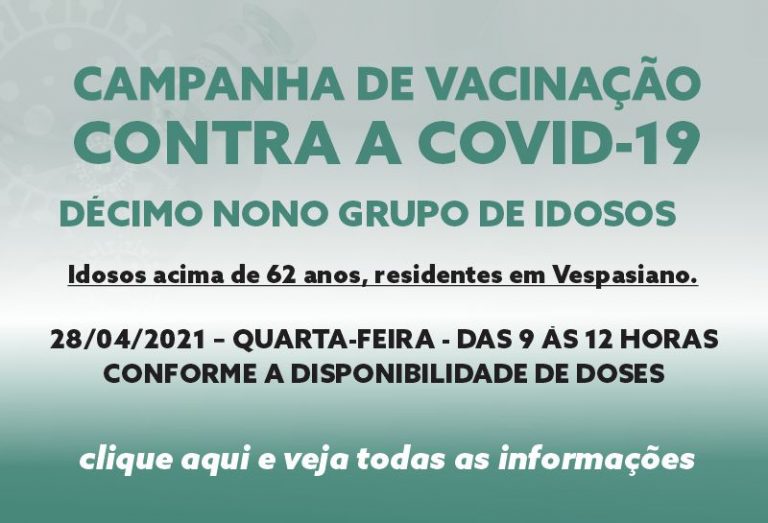 Vacinação 62 anos