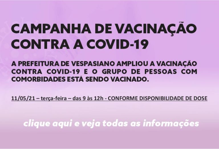 Vacinação comorbidades acima de 50 anos