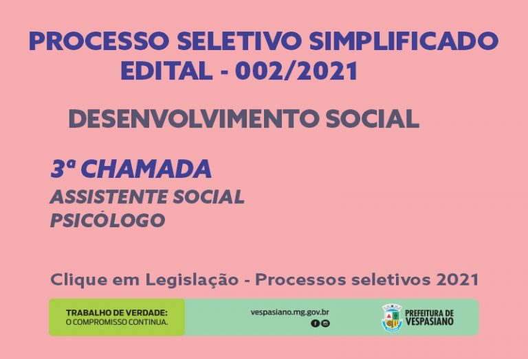 CHAMADA PSS 002/21
