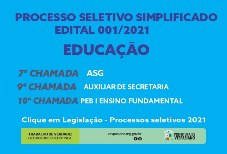 PPS 001/21 CHAMADAS