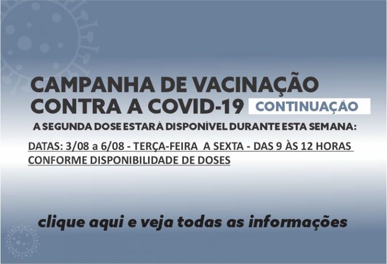 Vacinação contra COVID-19 – Segunda dose