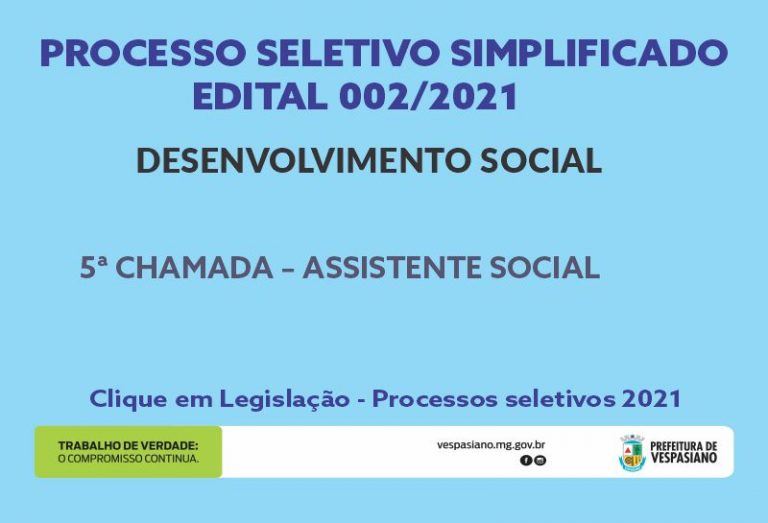 PSS 002/21 Assistente Social