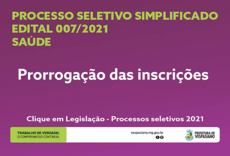 Processo Seletivo Saúde