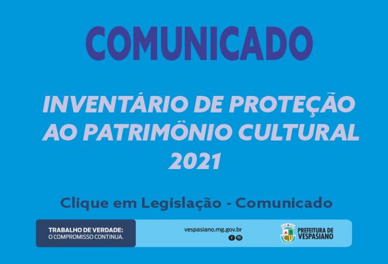 Inventário – Proteção ao Patrimônio Cultural