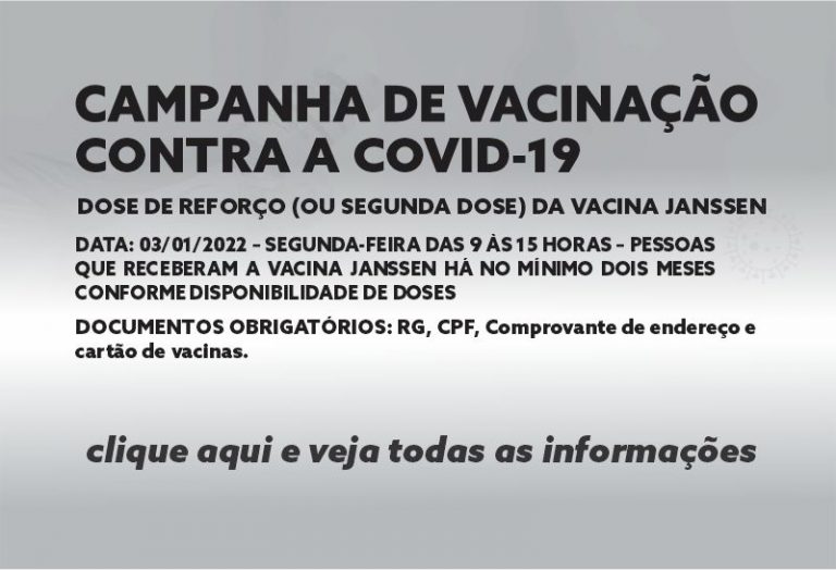 Vacinação Janssen 2ª dose