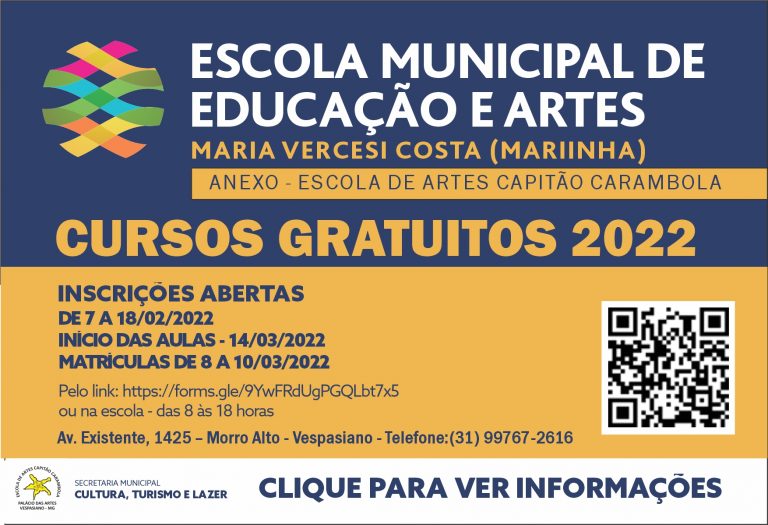 Cursos Escola de Artes