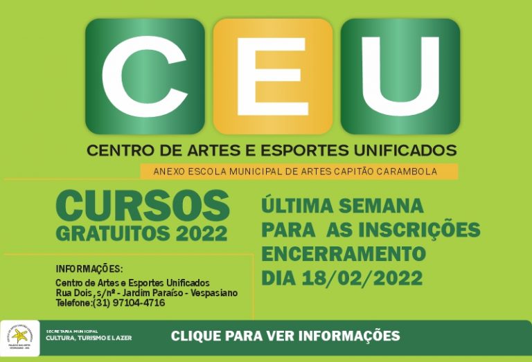 Cursos CEU inscrições