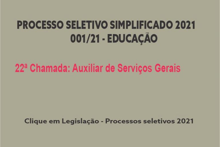 Processo seletivo