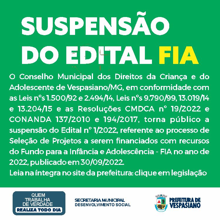 Suspensão de Edital