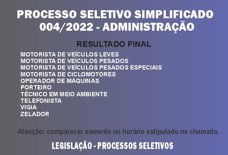 PROCESSO SELETIVO