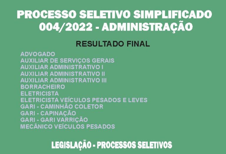 PROCESSO SELETIVO