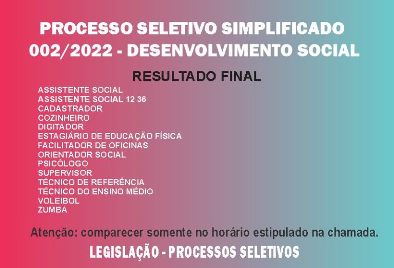 PROCESSO SELETIVO