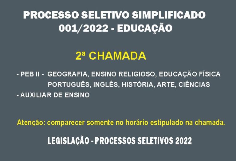 PROCESSO SELETIVO