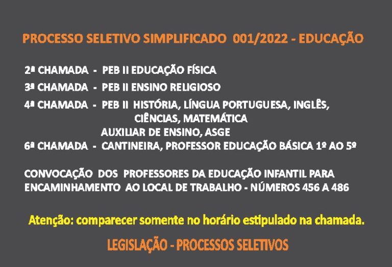 PROCESSO SELETIVO