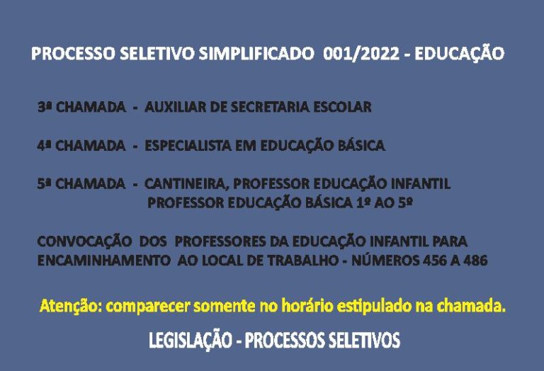 PROCESSO SELETIVO