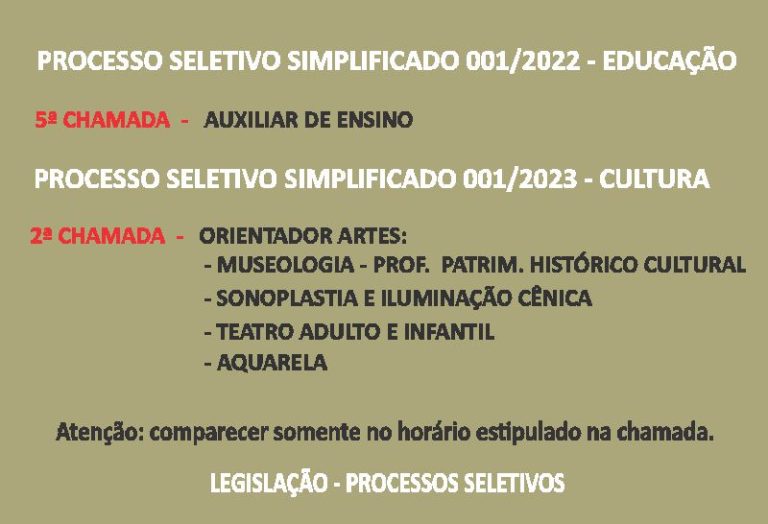 PROCESSO SELETIVO