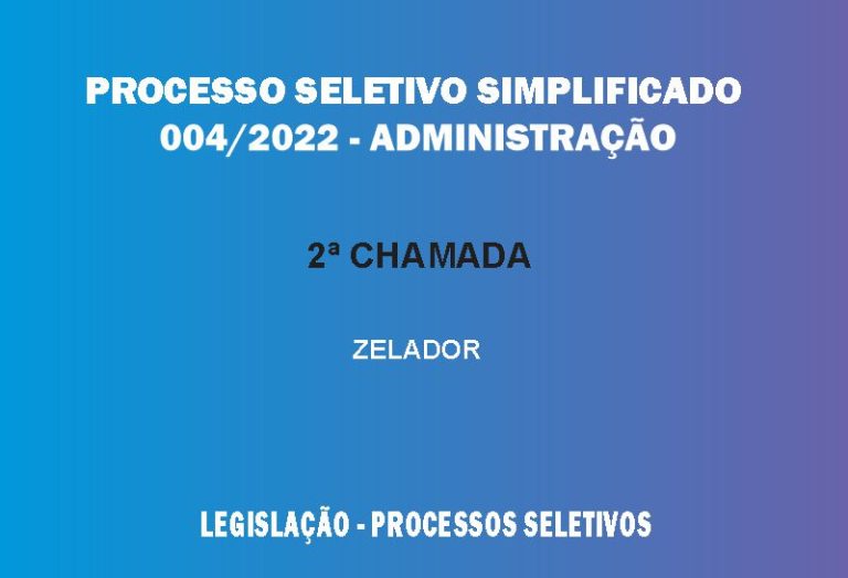 PROCESSO SELETIVO