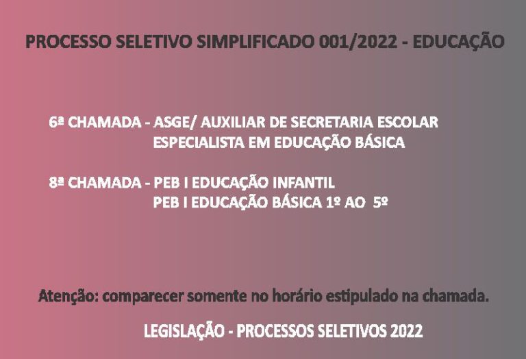 PPS 001/22 EDUCAÇÃO