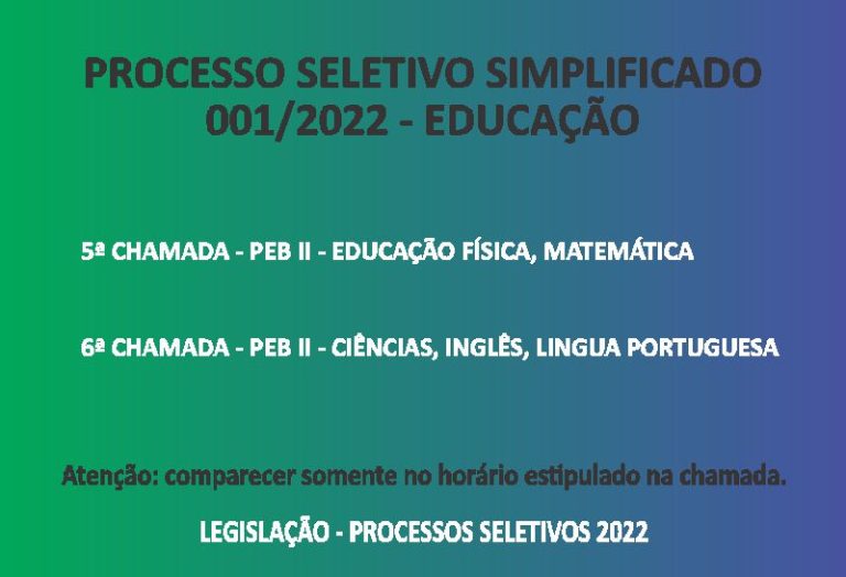 PROCESSO SELETIVO