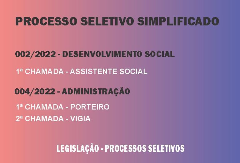 Processo seletivo