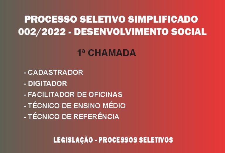 PROCESSO SELETIVO