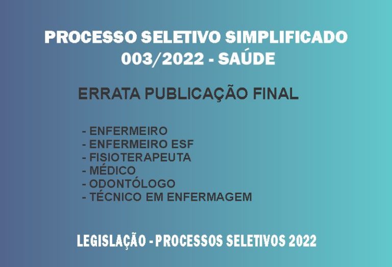 PROCESSO SELETIVO