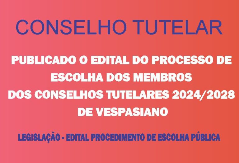 Edital Processo de escolha