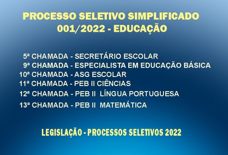 PROCESSO ELETIVO