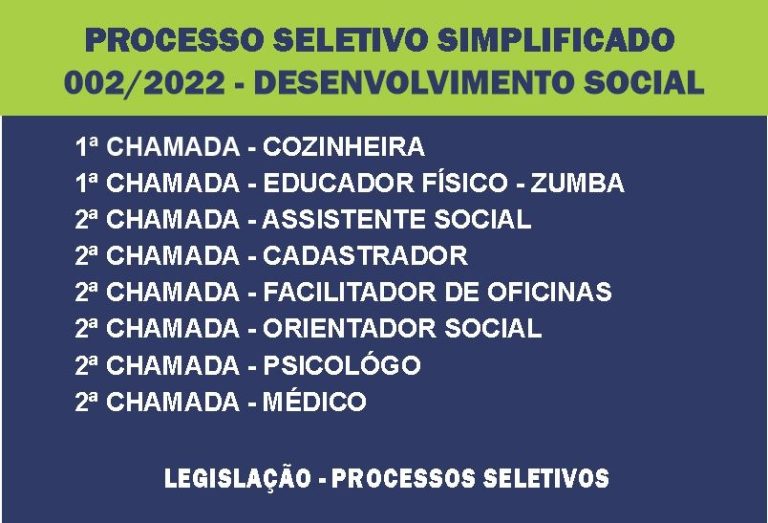 Chamadas Edital 002/22