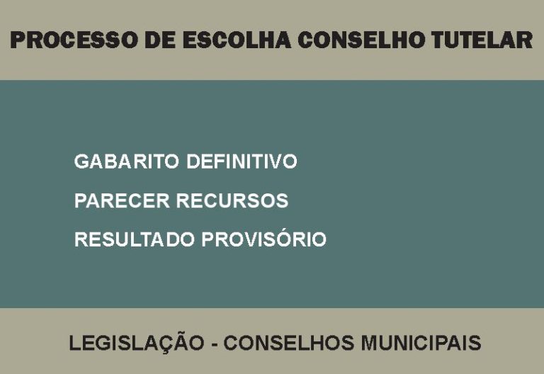 PROCESSO DE ESCOLHA CONSELHO TUTELAR