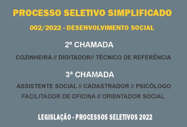 PROCESSO SELETIVO