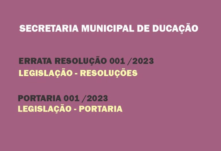 Portaria nº 001/2023