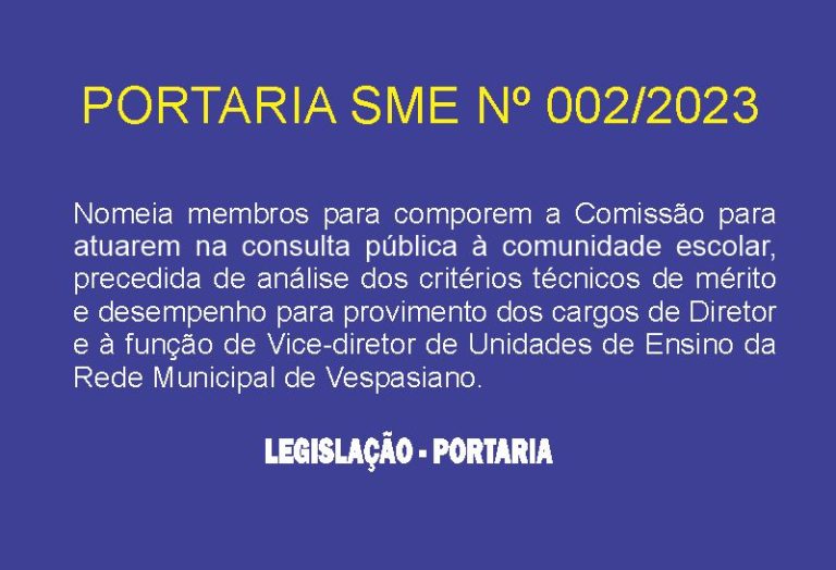 Portaria 002/2023