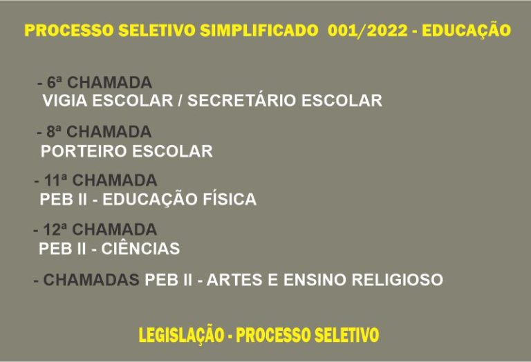 PROCESSO SELETIVO