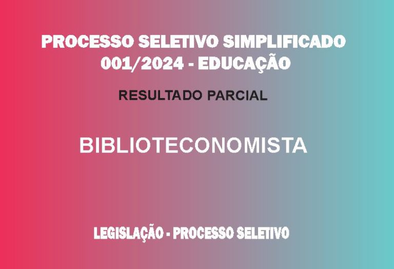 Resultado parcial – 001/2024