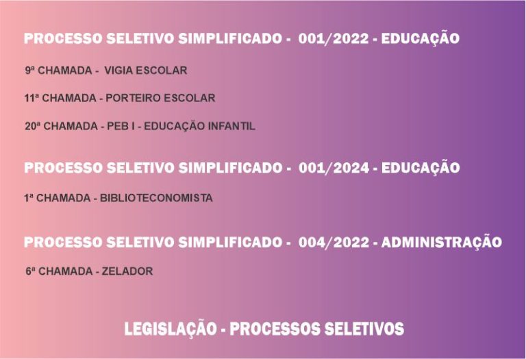 Processo Seletivo