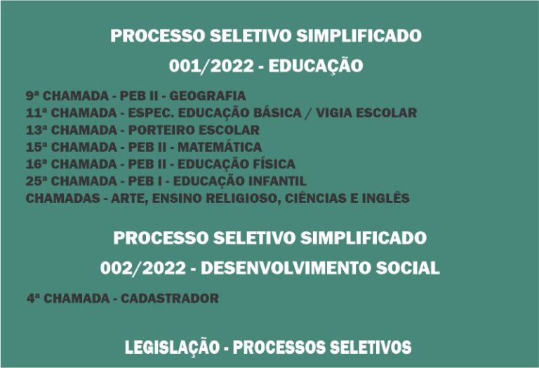 Processo Seletivo