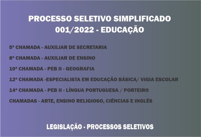 PROCESSO SELETIVO