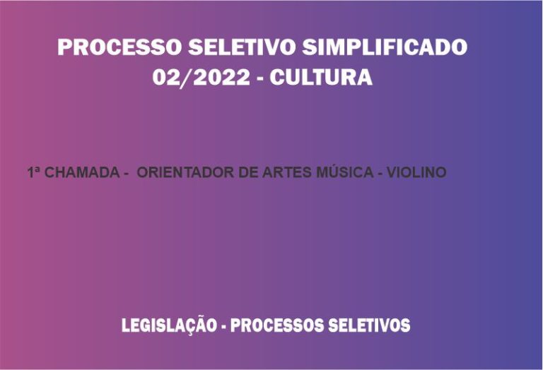 PROCESSO SELETIVO