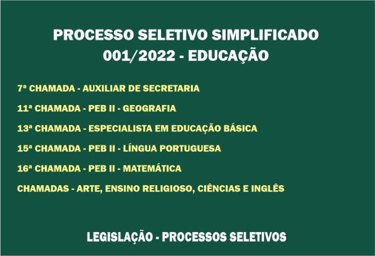 PROCESSO SELETIVO