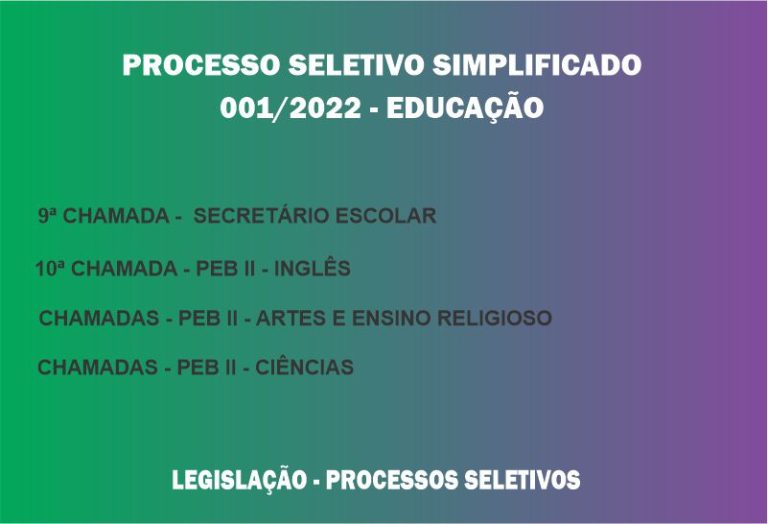 PROCESSO SELETIVO